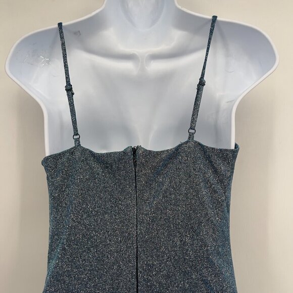 Lulus Blue Glitter Bodycon Mini Dress - Size XS - Picture 5 of 10